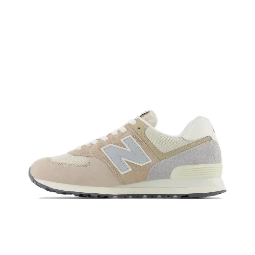 New Balance NB 574 Low Топ Беговые кроссовки Унисекс Бежевый Коричневый Серый