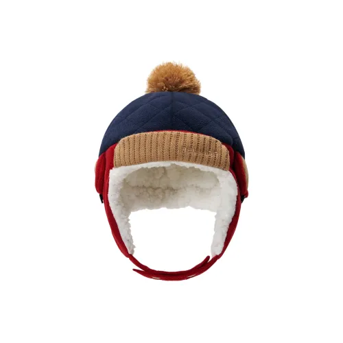 PELLIOT Двойной слой Мягкий флис Защита ушей Шляпа Цветовая блокировка Дофаминовая одежда Шапка-ушанка Детская