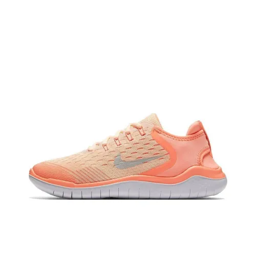 Nike Free RN 2018 Амортизация Устойчивость к истиранию Дышащие Низкие Кроссовки для бега Женские Оранжевые