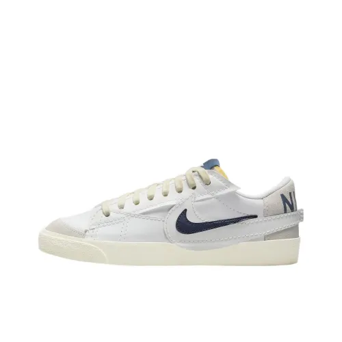 Nike Blazer 77 Jumbo Low Топ Скейтборд Кроссовки Унисекс Белый Синий
