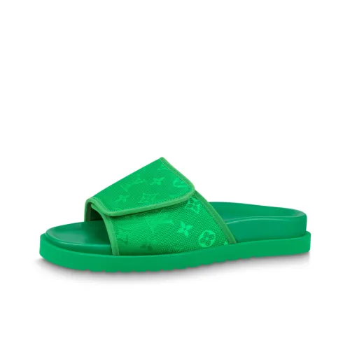 LOUIS VUITTON Miami Сланцы Мужские Зеленые