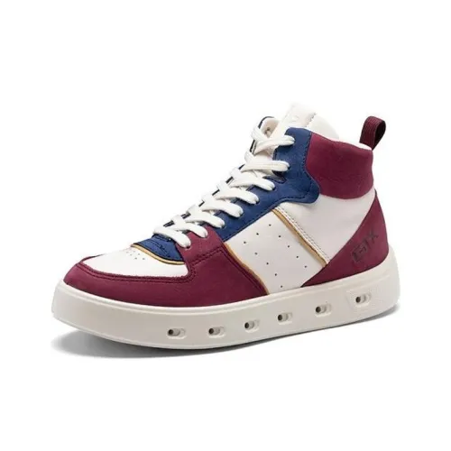 Ecco Street 720 Series Стильные Скейтбординги Женские Темно-красный