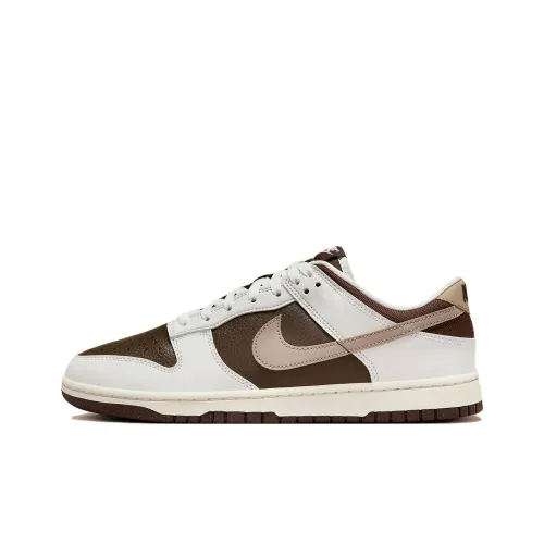 NIKE Dunk Кроссовки для скейтбординга Низкие Коричневый/белый Унисекс