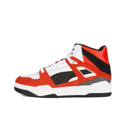 PUMA Slipstream Hi Heritage High Top Скейтборд Кроссовки Унисекс Черный Белый Красный