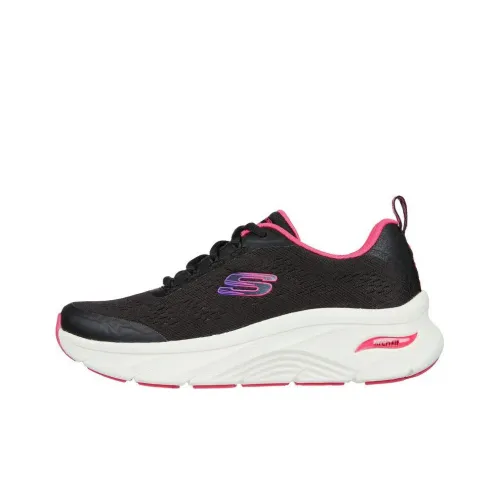 Skechers ARCH FIT D'LUX Низкие Беговые Кроссовки Женские Черные