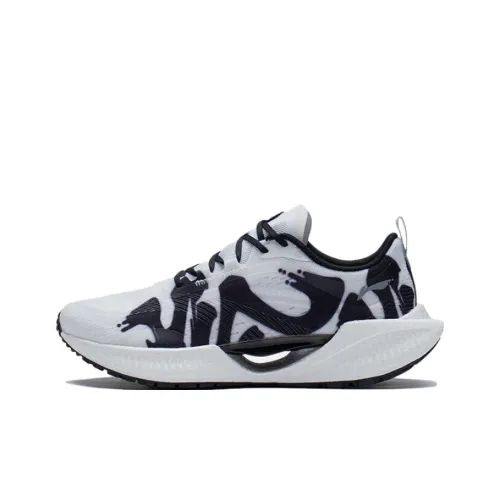 LINING Super Light 19 Дышащий и Устойчивый Низкий Топ Беговые кроссовки Женские Белый Черный