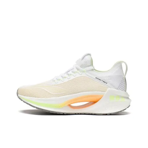 LINING Shadow Essential Износостойкие Дышащие Низкие Беговые Кроссовки Женские Белые Желтые