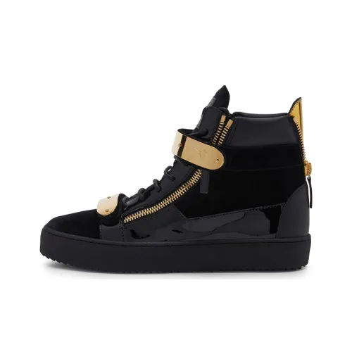 Giuseppe Zanotti GZ Coby Высокий Топ Стильный Скейтбординг Мужской Черный