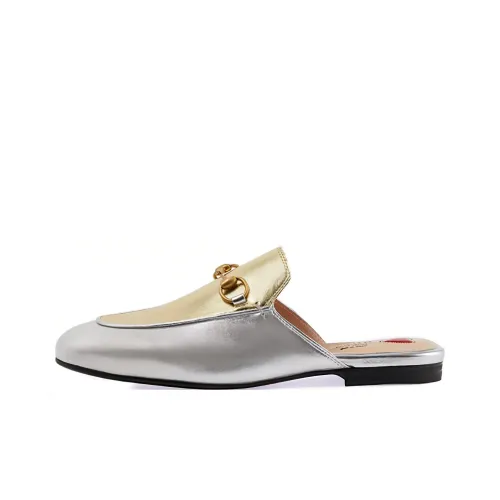 GUCCI Домашние тапочки Женские Золотые и Серебряные