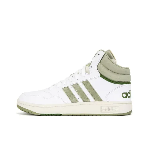 ADIDAS NEO Hoops 3,0 MID Топ Скейтборд Кроссовки Унисекс Белый Зеленый