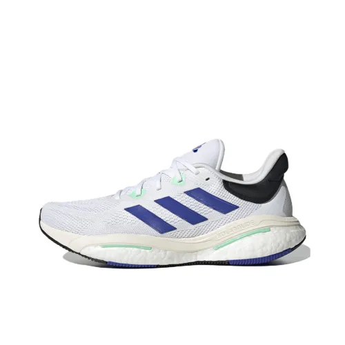 Adidas Solar Glide 6 Амортизаторы Slip-resistant Abrasion-resistant Низкий топ Повседневные беговые кроссовки Мужские Белый Синий