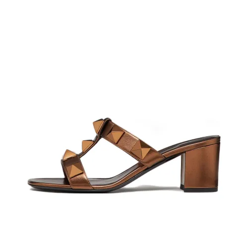 Valentino Roman Stud Слипоны Женские Бронза