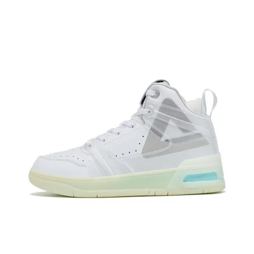 PEAK Taichi 910 High Топ Скейтборд Кроссовки Женские Все Белые