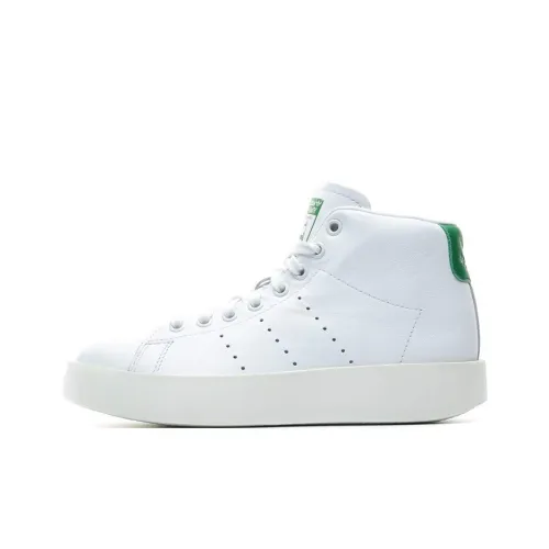 Adidas Originals Stan Smith Bold MID Амортизация Износостойкие Высокие Кроссовки для скейтбординга Женские Белые Зеленые