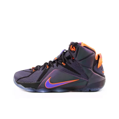 Nike Lebron 12 EP INSTINCT Джеймс 12 Устойчивый к истиранию Дышащий MID Баскетбольные кроссовки Мужской Черный