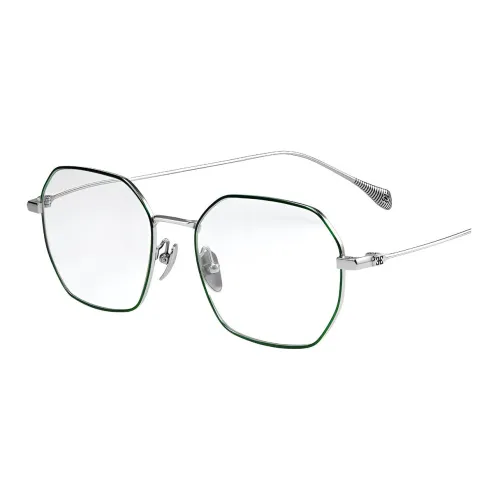 Red Sunset Чистый титан Неправильный многоугольник Функциональные очки Women's Silver Зеленый