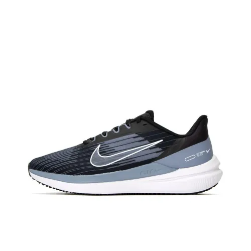 Nike Winflo 9 Low Топ Повседневные Тренировочные Беговые Кроссовки Мужские Черные Серые