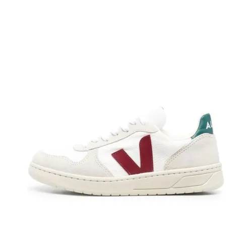 VEJA V 10 Кроссовки для скейтбординга Низкие Бело-зеленые Женские