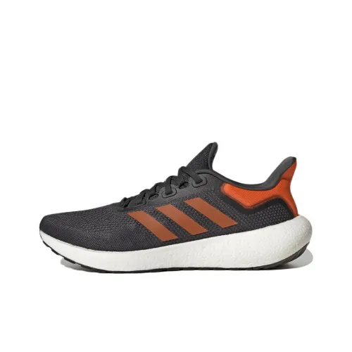 Adidas Pureboost Go 22 Slip-Resistant Abrasion-Resistant Lightweight Low-Top Running Shoes Men's Gray Orange Adidas Pureboost Go 22 Противоскользящий Устойчивый к износу Легкий Низкий Топ Беговые Кроссовки Мужские Серый Оранжевый