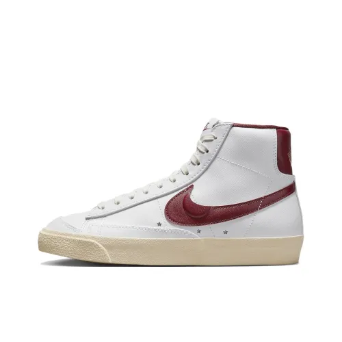 Nike Blazer Mid Топ Кроссовки для скейтбординга Женские Белые Красные