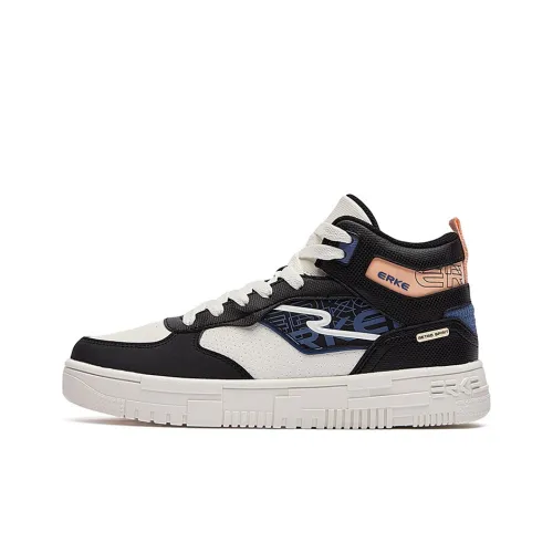 Erke Battery Panda Противоскользящие Амортизирующие Устойчивые к износу MID Топ Скейтборд Кроссовки Женские