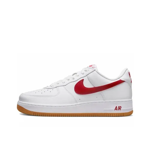 Nike Air Force 1 Low Топ Скейтборд Кроссовки Унисекс Белый Красный
