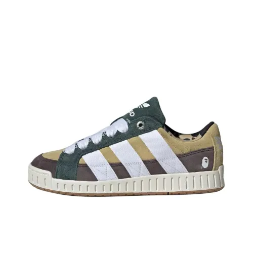 BAPE совместный бренд x Adidas Originals NRTN Slip Resistant Abrasion Resistant Дышащий Низкий Топ Скейтборд Кроссовки Унисекс Рыжевато-коричневый
