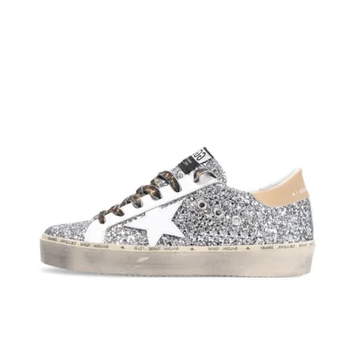 Golden Goose Hi Star Стильные Скейтбординги Женские Серебряные