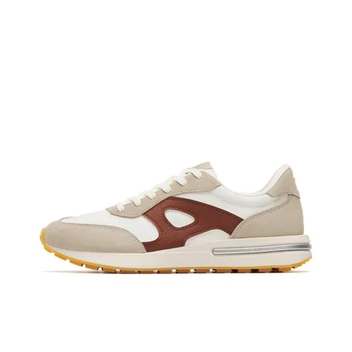 ANTA Противоскользящие Износостойкие Низкие Беговые кроссовки Мужские Белый Красный Серый