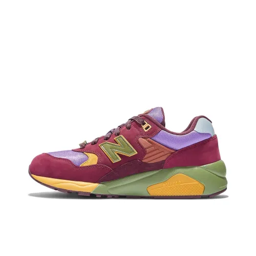 Stray Rats x New Balance NB 580 Low Топ Повседневные Беговые Кроссовки Унисекс Бордовый