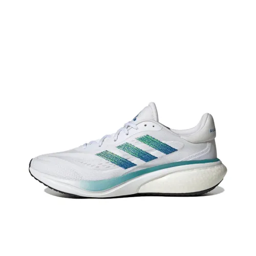 Adidas Supernova 3 Амортизирующие низкие беговые кроссовки с противоскользящим эффектом унисекс белые и зеленые