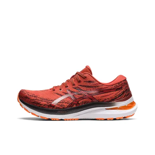 Asics Gel KAYANO 29 Устойчивый к истиранию Дышащий Низкий Топ Марафон Беговые кроссовки Мужские Красный Черный