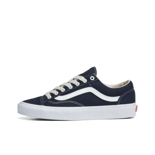 VANS Style 36 Series Флок Кружево Низкие Скейтборд Кроссовки Унисекс Синий