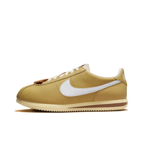 Nike Cortez Shock Absorbers Slip-Resistant Abrasion-Resistant Lightweight Low-Top Casual Running Shoes Unisex Yellow Найк Кортез Шок Абсорберз Слип-Резистент Абразион-Резистент Легкий Низкий Топ Повседневные Беговые Кроссовки Унисекс Желтый