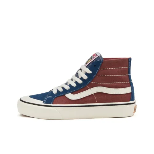 VANS SK8 Skate Hi 138 Decon VR3 SF Высокие Кроссовки для скейтбординга Унисекс Красный Синий Белый