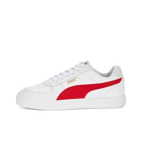 PUMA Caven Аbrasion Resistant Низкие Кроссовки для скейтбординга Унисекс Белый Красный
