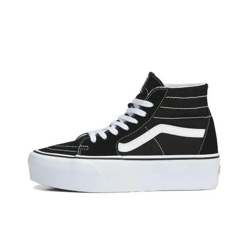 Vans SK8 Износостойкий и Легкий Высокий Топ Скейтборд Кроссовки Унисекс Черный Белый
