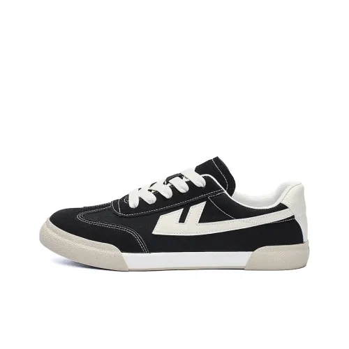 Warrior Износостойкий и Легкий Низкий Топ Кеды Унисекс Черный Бежевый