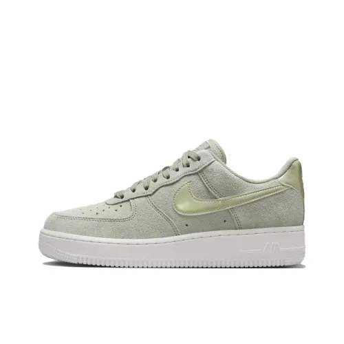Nike Air FORCE 1 Slip-on Устойчивый к истиранию Низкий Топ Скейтбординг Кроссовки Женские Серый Зеленый