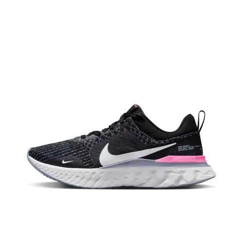 Nike React Infinity Run Flyknit 3 Амортизация Дышащий Легкий Низкий Топ Спринт Беговые кроссовки Мужской Черный