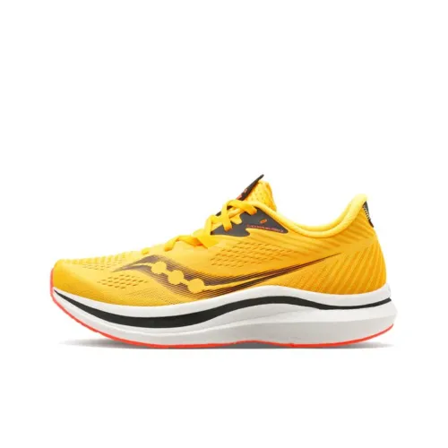 Saucony Endorphin Pro Peng 2 Амортизаторы Slip-resistant устойчивые к истиранию Низкий топ Беговые кроссовки Женские Желтые