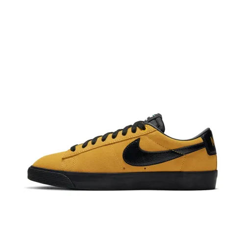 Nike Blazer Low GT противоскользящие устойчивые к истиранию низкий топ кроссовки для скейтбординга унисекс коричневый желтый