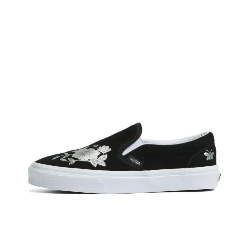 Vans Slip On Series Классические низкие кроссовки для скейтбординга унисекс черные белые