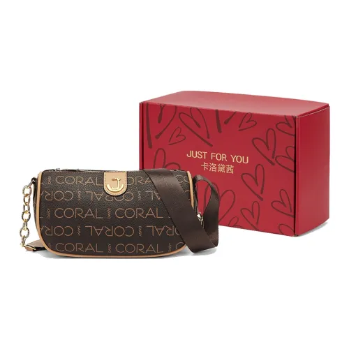 CORALDAISY Сумка через плечо из синтетической кожи стандартная женская кофейного цвета