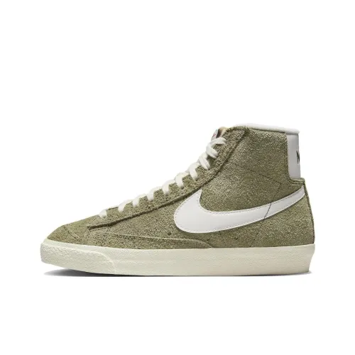 Nike Blazer '77 Vintage Устойчивые к истиранию MID Скейтборд Кроссовки Женские Оливковый