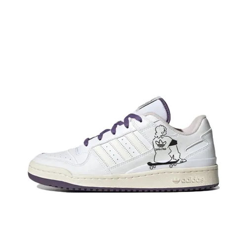 Adidas Originals FORUM Low CL Low Топ Кроссовки для скейтбординга Унисекс Белый Фиолетовый Коллаборация с Su Yimin Edition