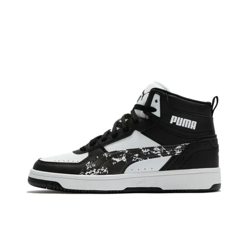 PUMA Rebound Joy CAMO Высокие Кроссовки для скейтбординга Унисекс Черный Белый