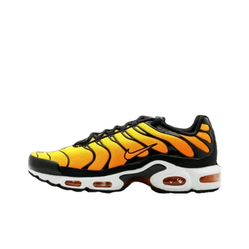 Nike Air Max Plus Амортизация Износостойкий Низкий Топ Повседневная Обувь Мужская Черный Оранжевый