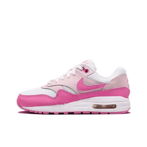 Nike Air Max 1 Low Топ Беговые кроссовки Мужские Розовые Белые