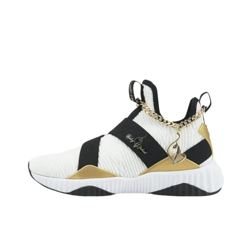 Малыш PHAT X PUMA Defy MID Топ Кроссовки для тренировок Женские Белые Золотые